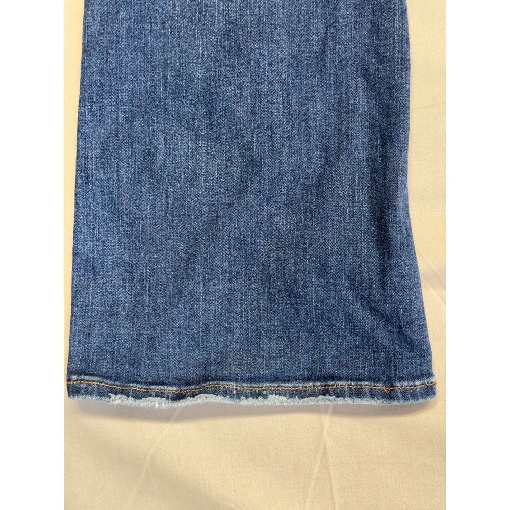 American Eagle Kick Boot Super Stretch Blue Denim Jeans Size 8 Regular - Picture 6 of 9